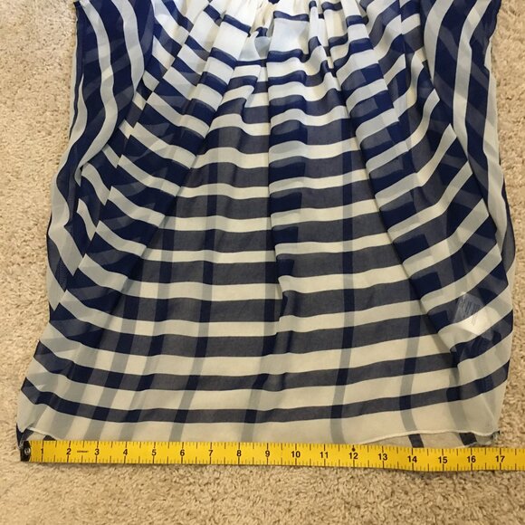 QED London Navy & White Flowing Nightingale Shirt - Picture 15 of 16